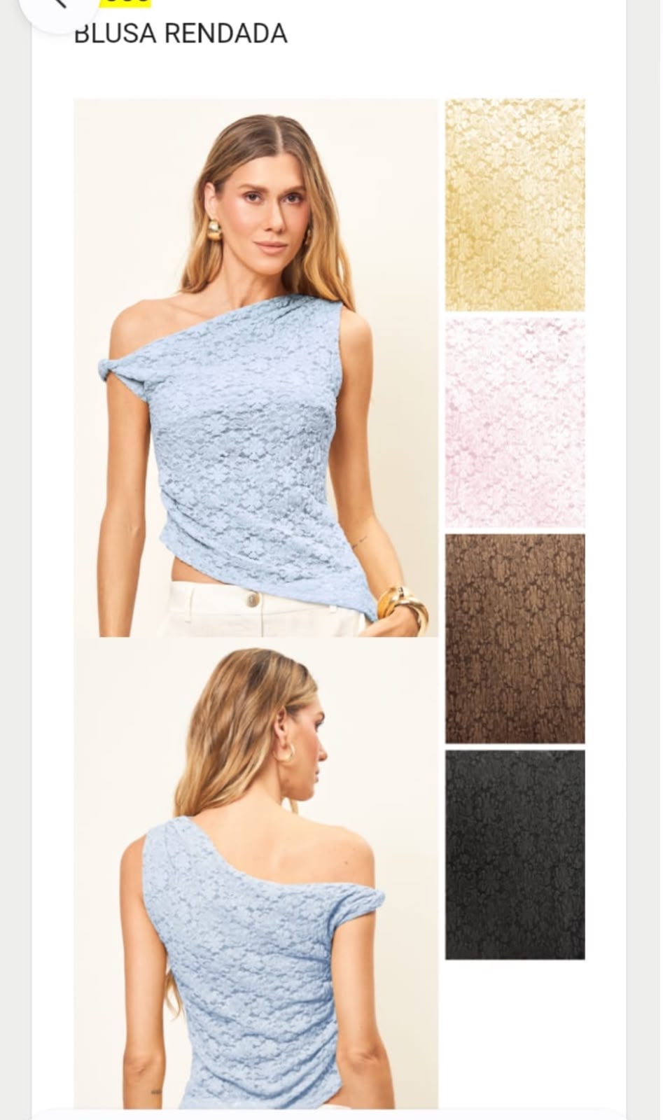 Blusa alça torcida