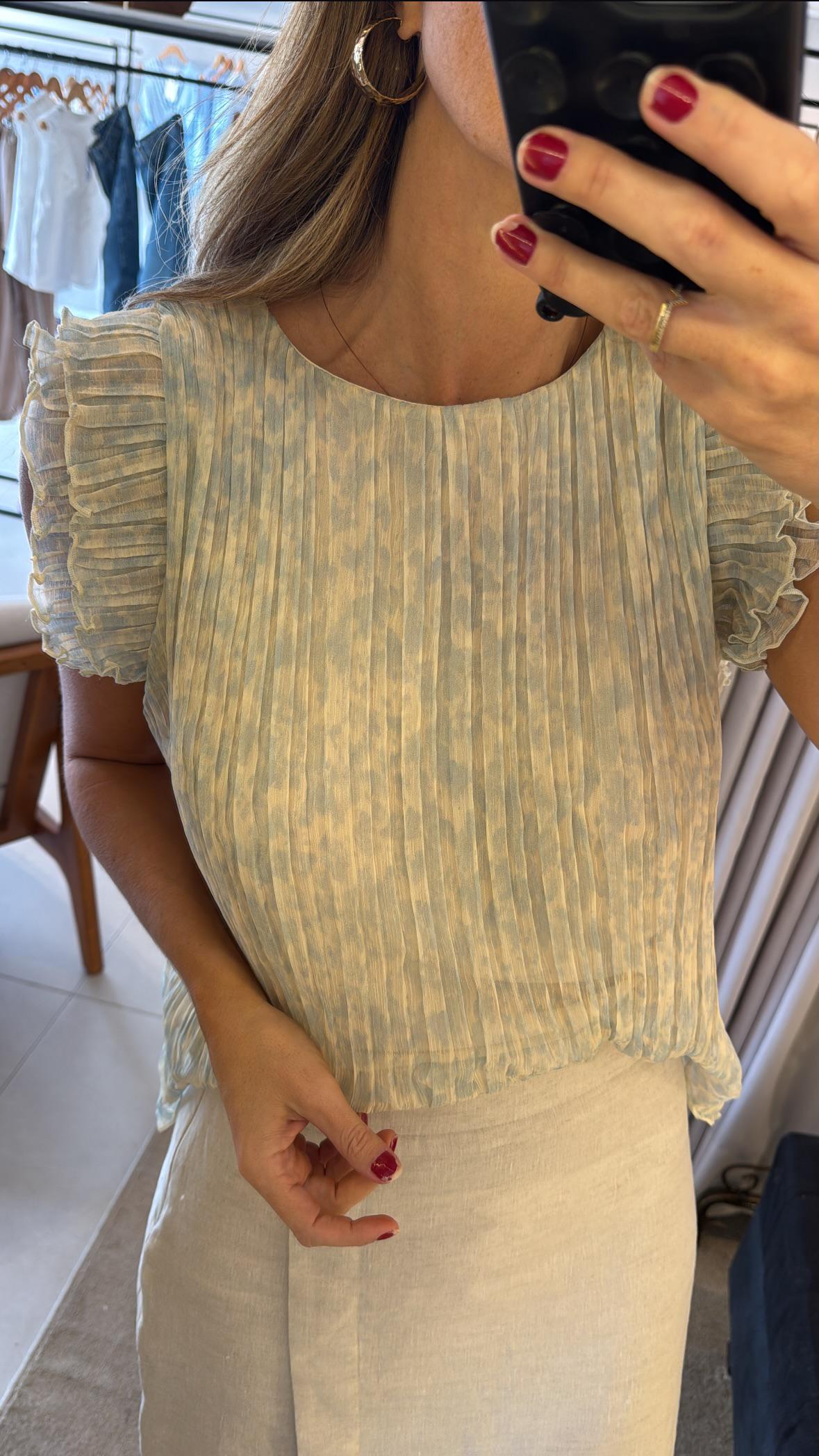 Blusa Luna plissada
