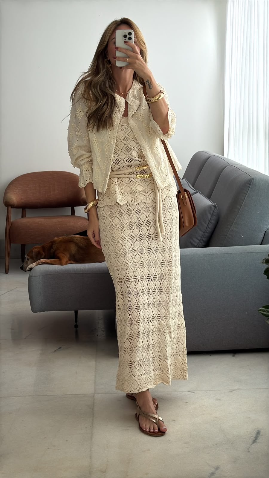 Casaco Melissa laise bordado