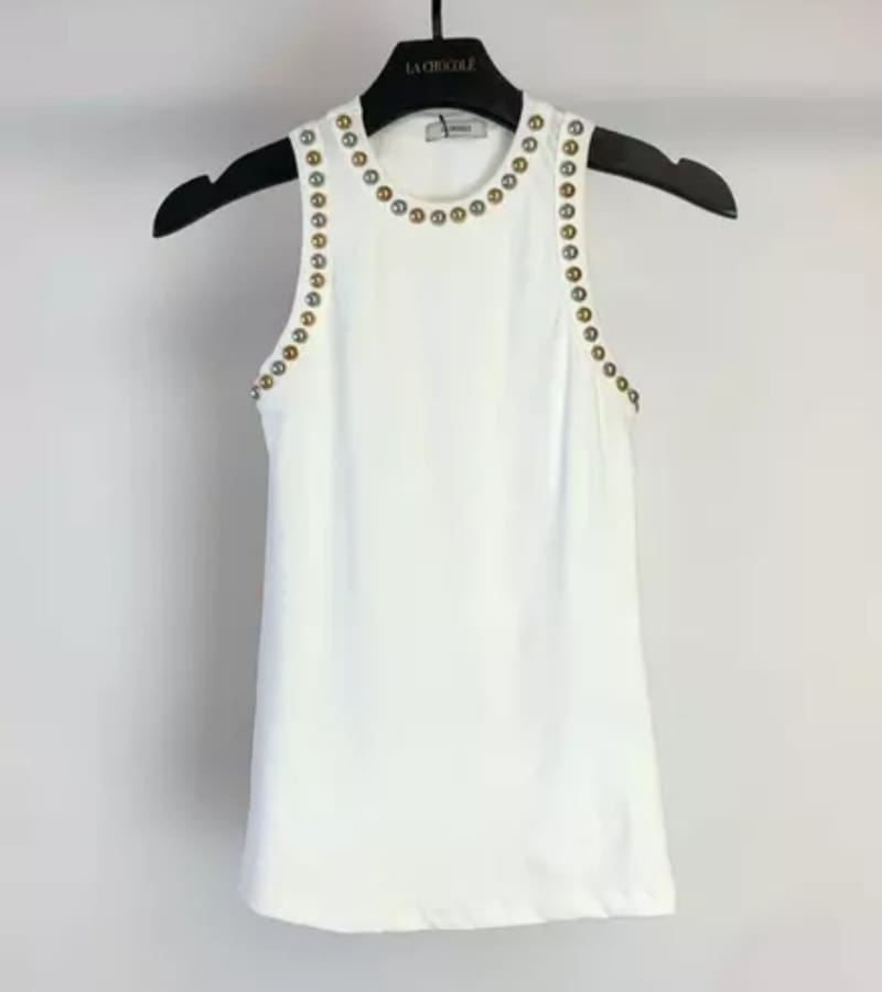 Regata tachas em viscose