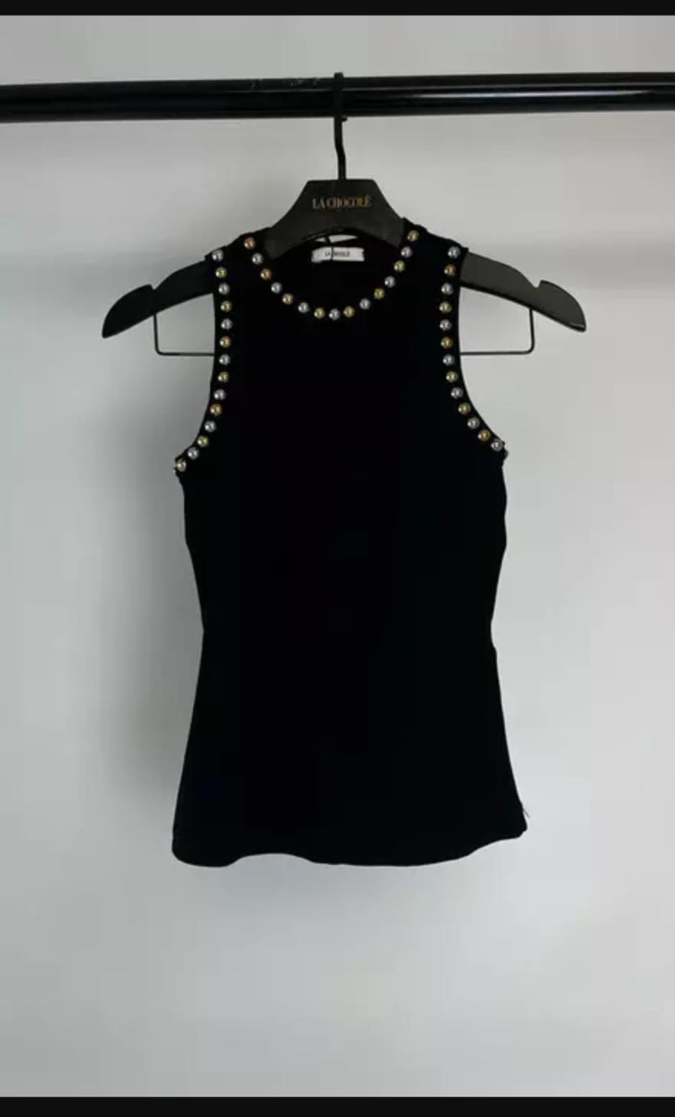 Regata tachas em viscose