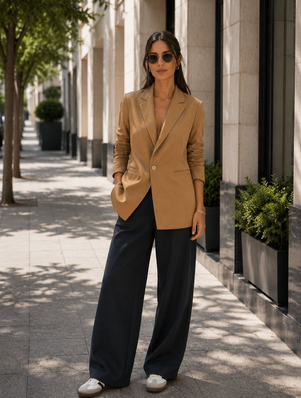 Blazer em linho twill