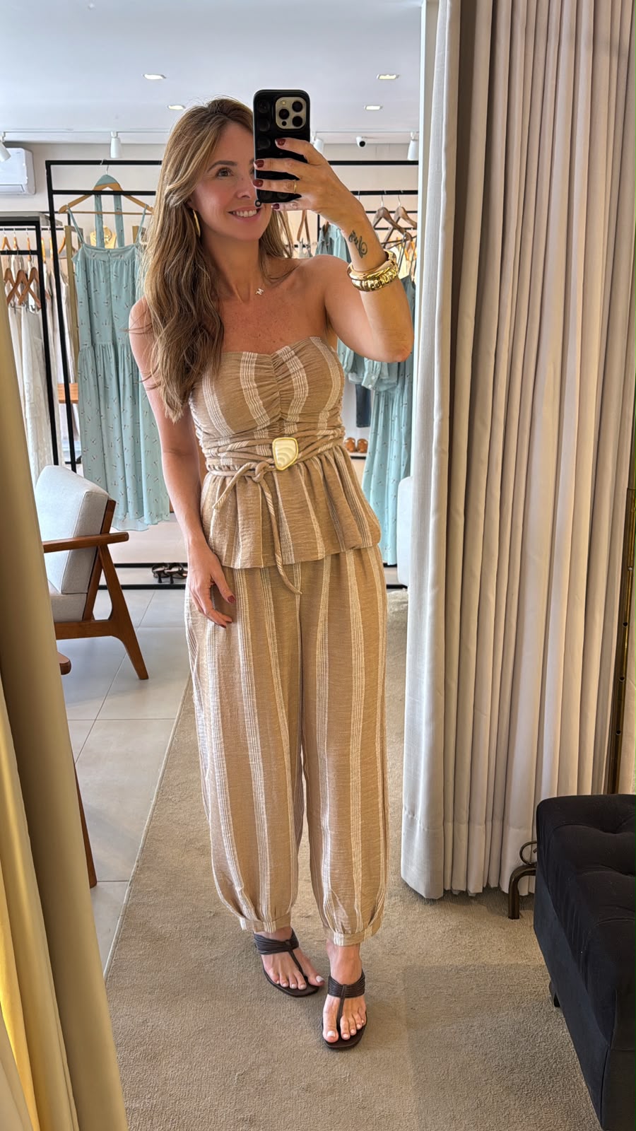 Blusa tomara que caia cinto