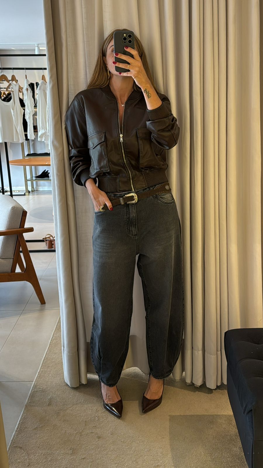 Calça jaens baggy black