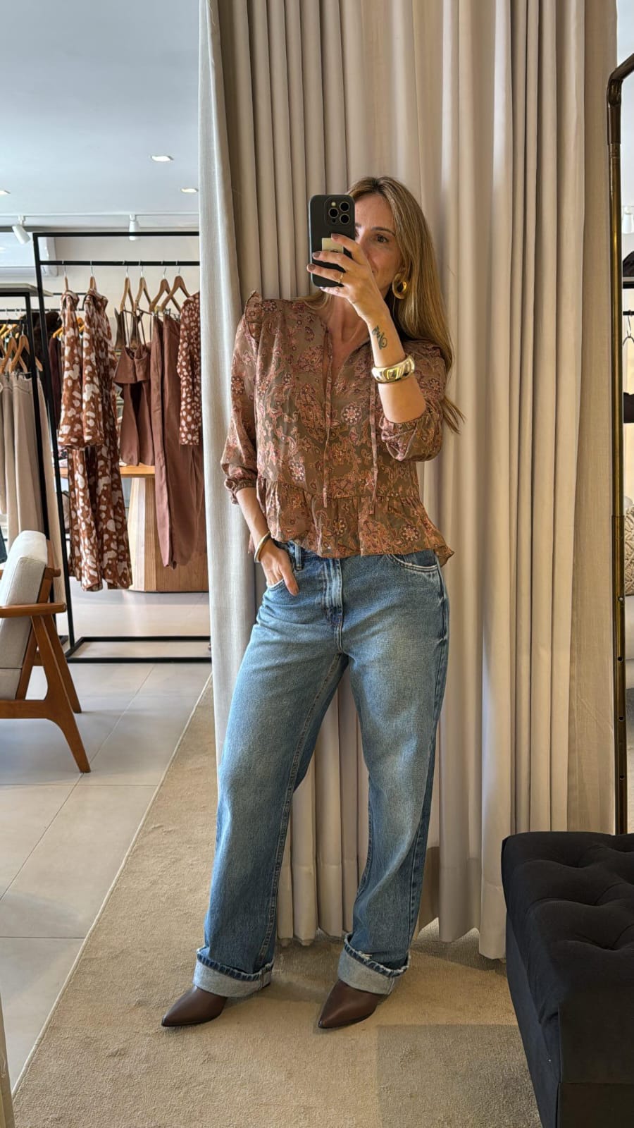 Calça jeans reta