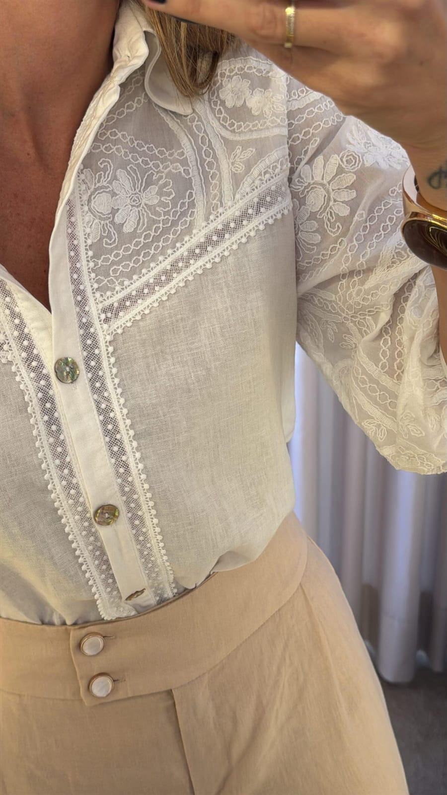 Camisa Clara 100% algodao