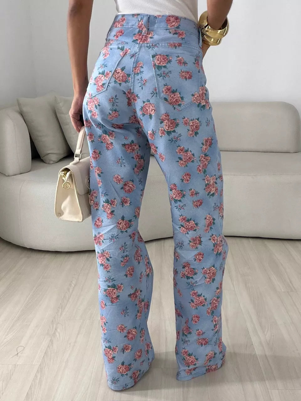 Calça Rosalie Floral Wide Leg