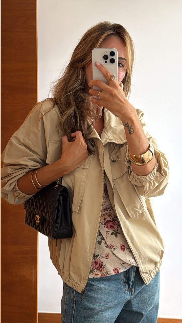 Jaqueta bomber utilitária