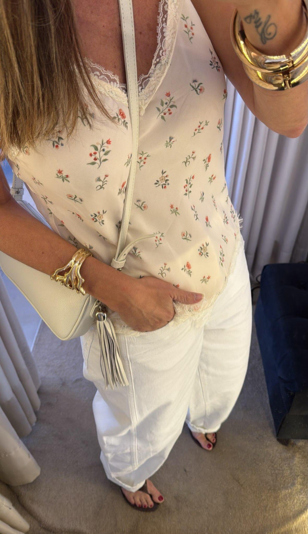 Regata em chiffon flor