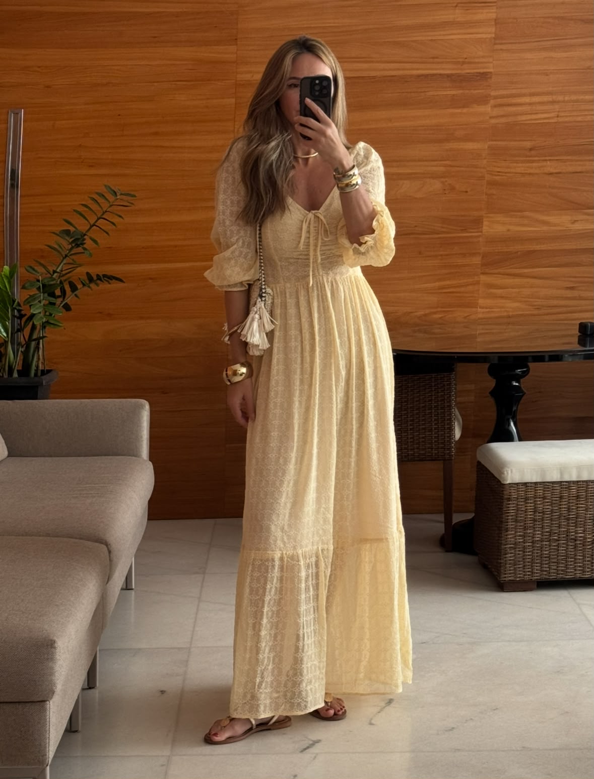 Vestido Aurea texturizado